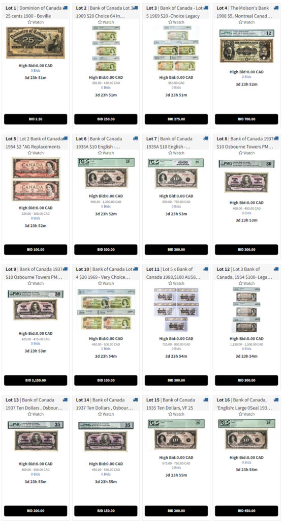 Banknote Auction Online