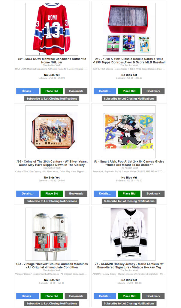 Sports Memorabilia Auction Online