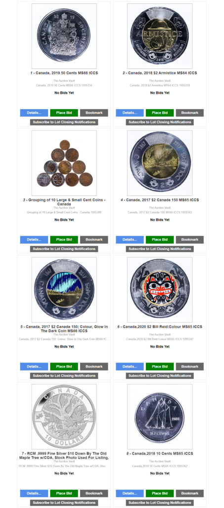 Coin Auction Canada