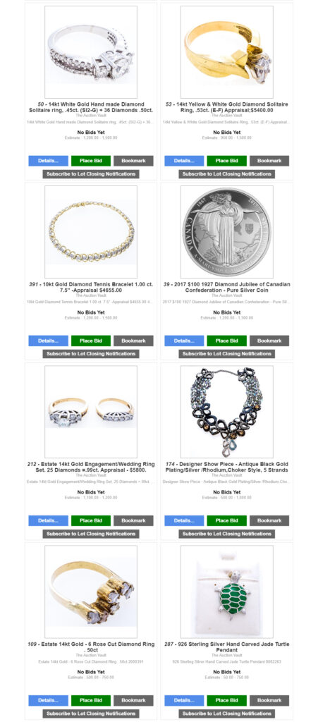 Jewellery Auction Online