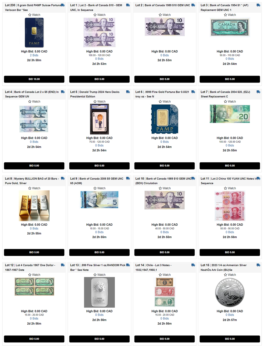 BANKNOTE AUCTION ONLINE